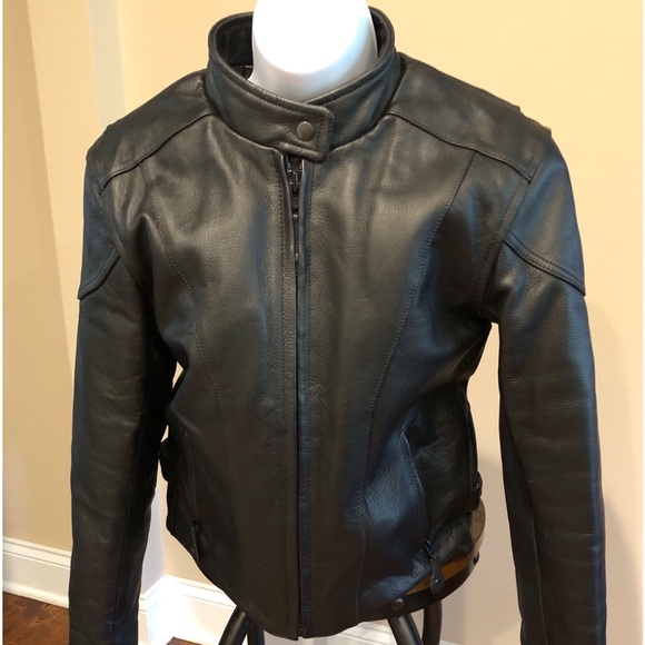 River Road Ladies Leather Heavy Duty Motorcycle Jacket - Size S - Picture 2 of 11